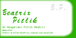 beatrix pitlik business card